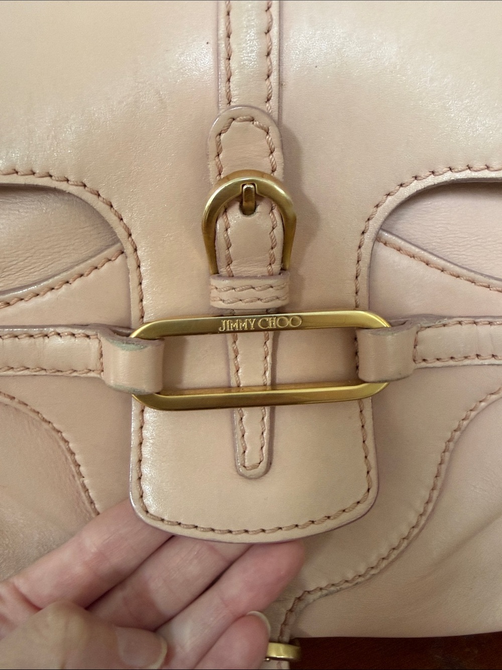 Jimmy Choo Blush Pink Leather Shoulder Bag - Picture 5 of 15